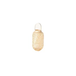 Lantaarn | Bamboe naturel met glas Ø22xH40