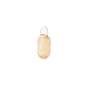 Lantaarn | Bamboe naturel met glas Ø22xH40