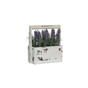 Kunstplant | Lavendel in kist met handvat H23