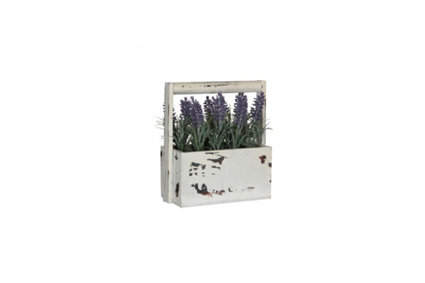Artificial flower | Lavender in box with handle H23