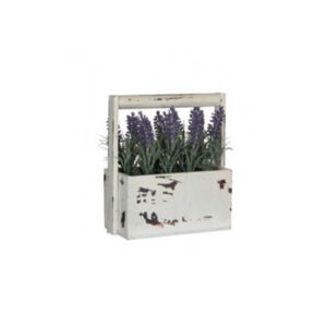 Kunstplant | Lavendel in kist met handvat H23