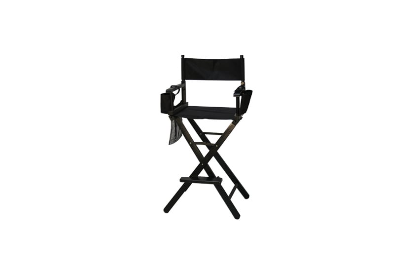 Make-up director's high chair black H78 (with logo)