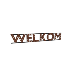 Marquee letter palissander 'WELKOM'