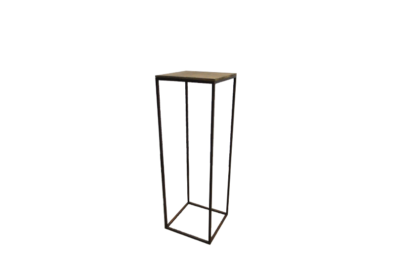Brooklyn pedestal steel wood L40xW40xH120