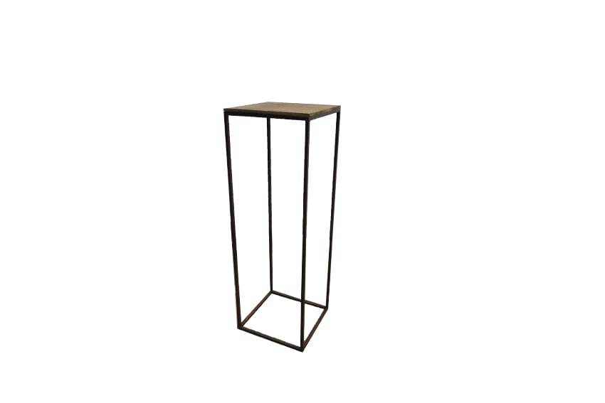 Brooklyn pedestal steel wood L30xW30xH90