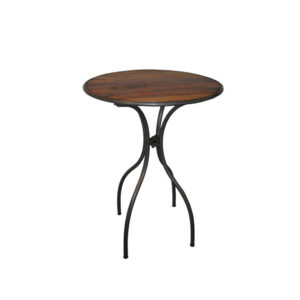 Industrieel statafel rond ijzer-hout Ø75xH102
