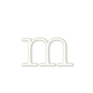 '- Neon letter M