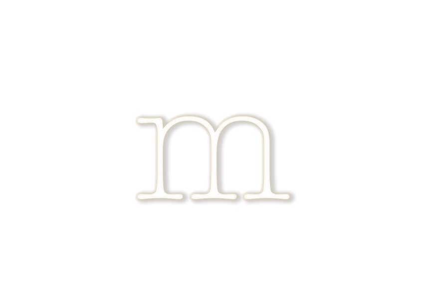 '- Neon letter M