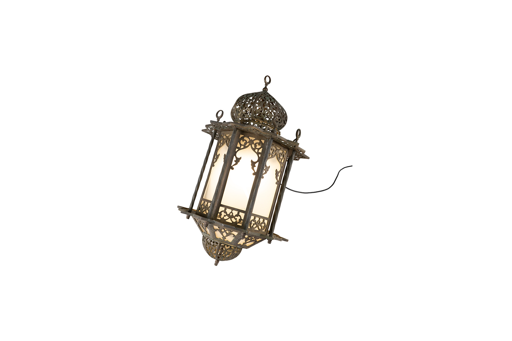 Oriëntal hanging lamp gold Ø45xH80