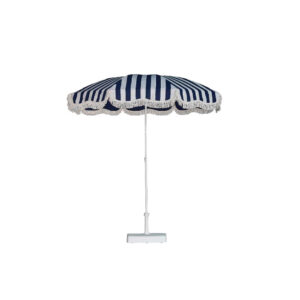 Parasol S | Blauw/wit gestreept Ø200 (set)