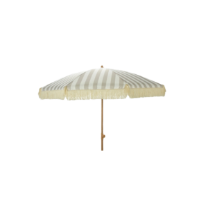 Parasol S | Taupe/wit gestreept Ø200