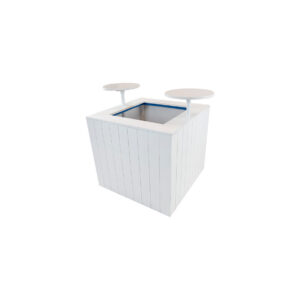 Plantenbak wit incl. statafel L90xB90xH105 (set)