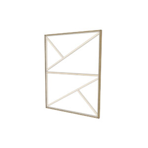 Scheidingswand | Houten Peesframe met diagonalen L200xH250