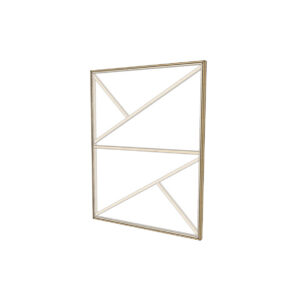 Scheidingswand | Houten Peesframe met diagonalen L200xH250