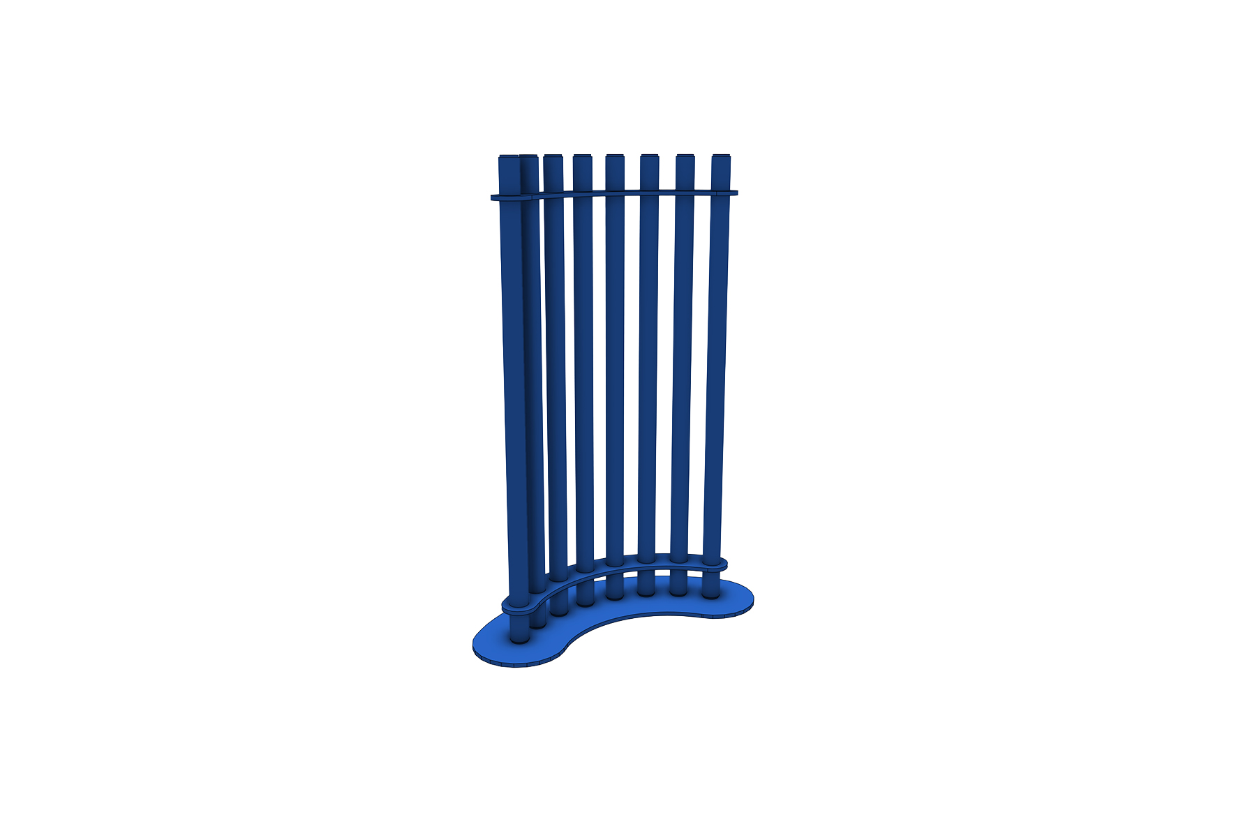 Scheidingswand | Organisch recycle kokers blauw L108xB108xH202