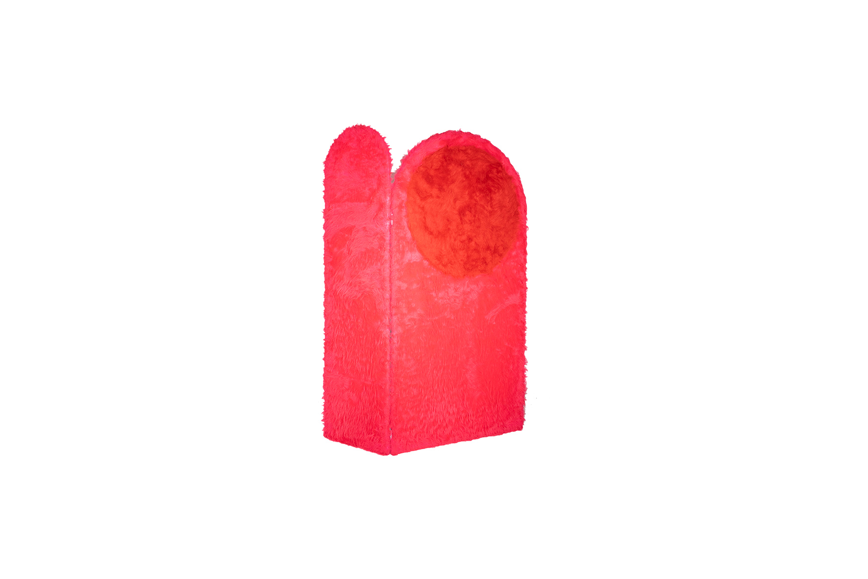 Scheidingswand modulair fluff roze L364xH244 (set)
