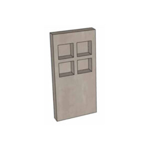 Shape Rear Wall Light LED L120xB23xH250