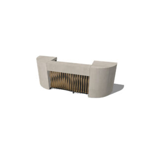 Shape bar met dichte zuil L330 (basis L160) (set)