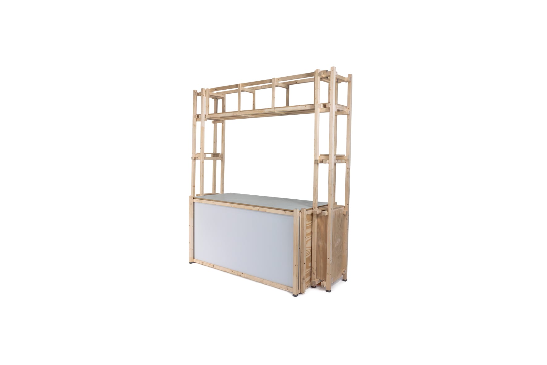 Shape backbar naturel hout klein incl. buffet L236,6xB80xH250 (set)