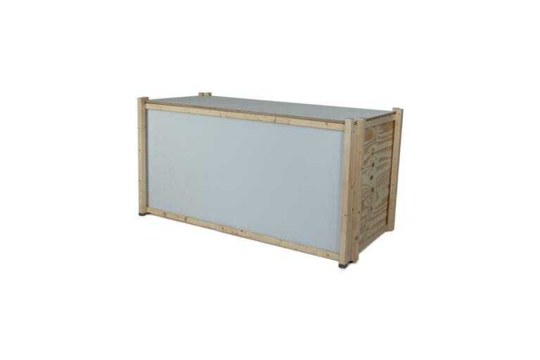 Shape buffet naturel hout met marmer blad L180xB89xH96 (set)