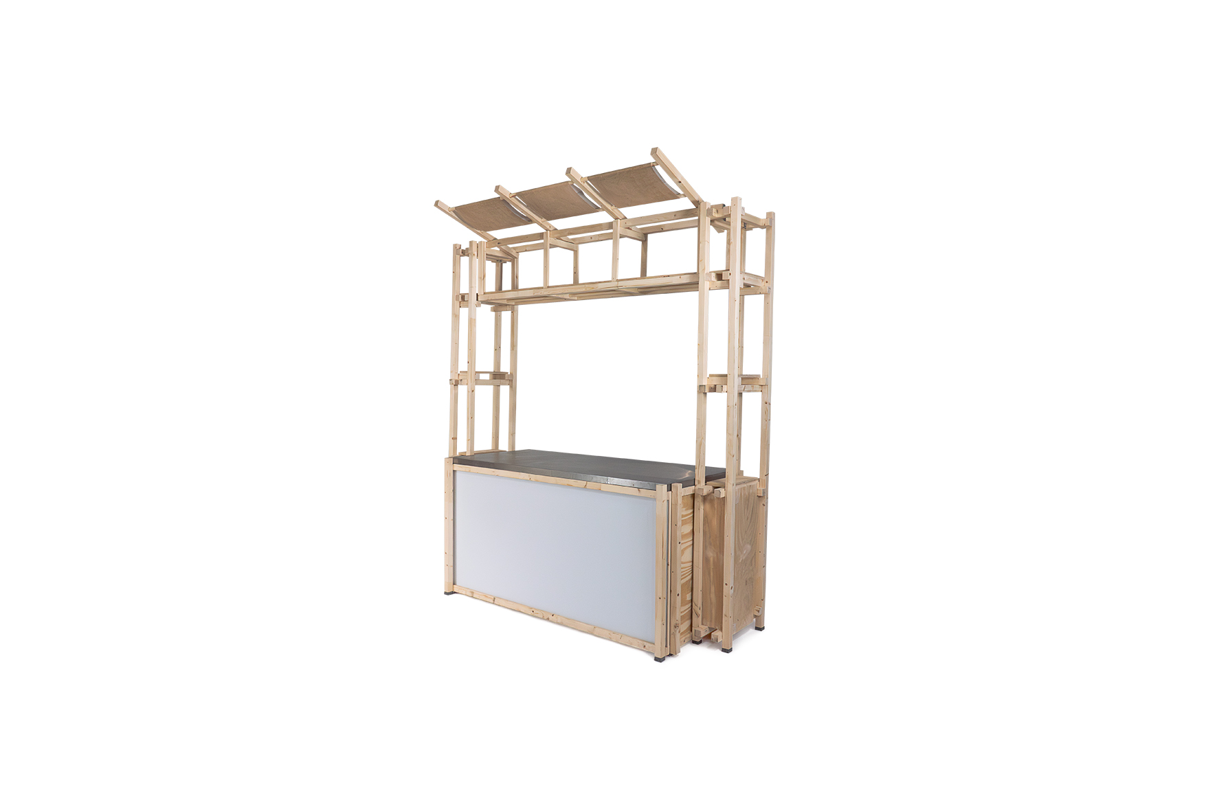 Shape backbar naturel hout klein incl. buffet L236,6xB80xH250 (set)
