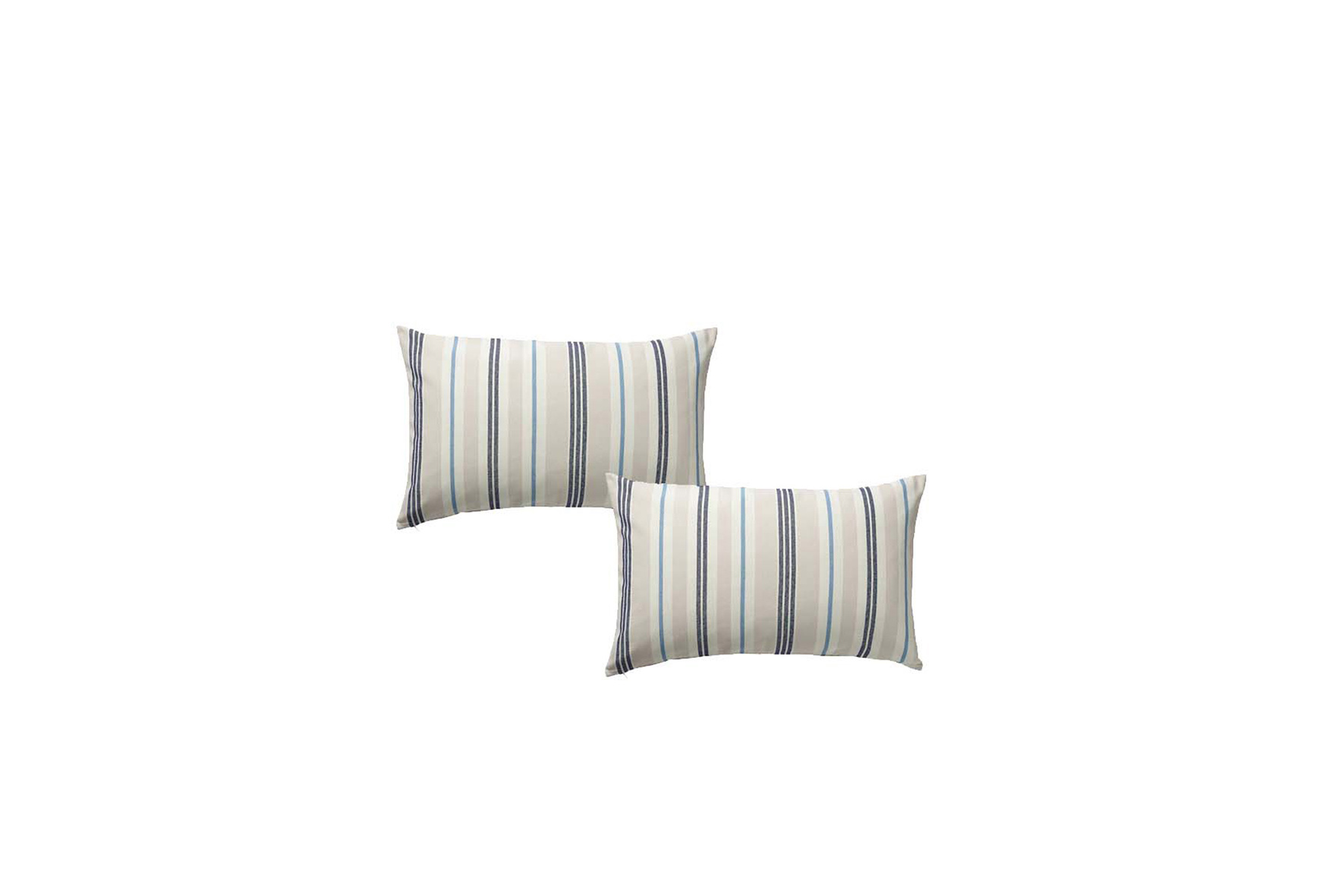 Throw pillow | Beige/blue striped L40xW65