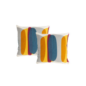 Sierkussen | Blauw/geel/rood L50xB50