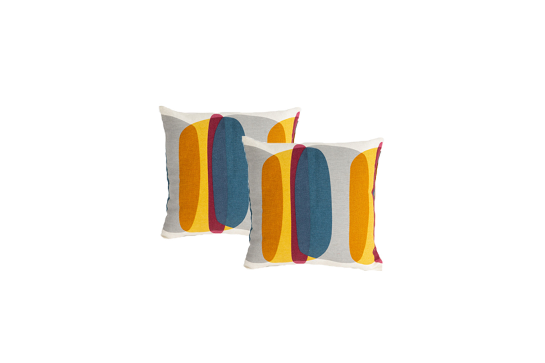 Throw pillow | Blue/yellow/red L50xW50