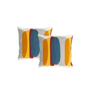 Sierkussen | Blauw/geel/rood L50xB50