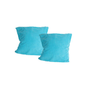 Sierkussen | Aqua blauw structuur L70xB70