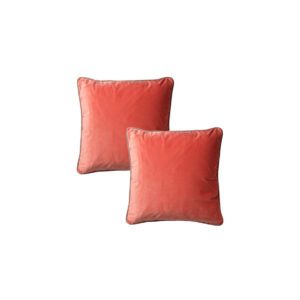 Sierkussen | Fluweel koraal met glitterbies L45xB45