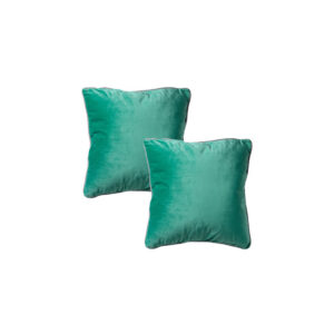 Sierkussen | Fluweel mintblauw met glitterbies L45xB45