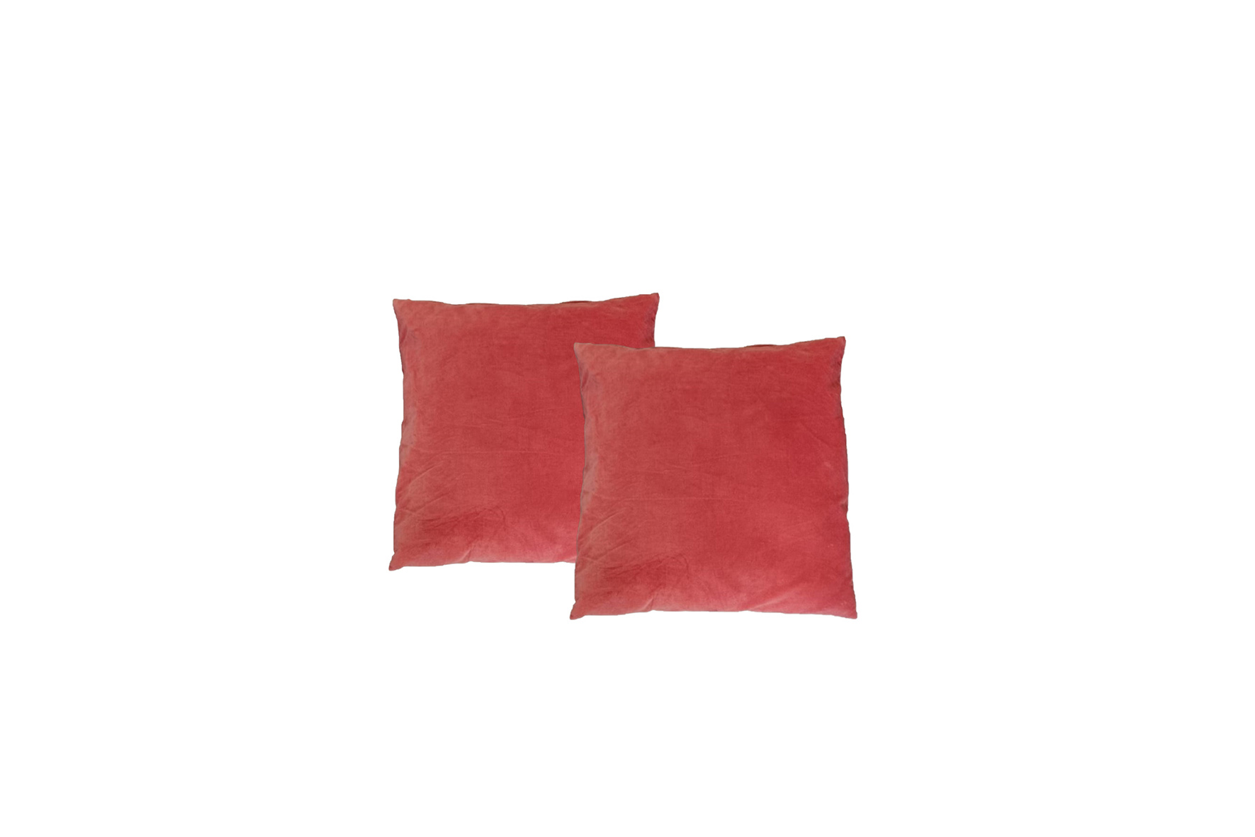 Throw pillow | Velvet coral pink L45xW45