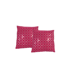 Sierkussen | Fuchsia met zilveren lovertjes L50xB50