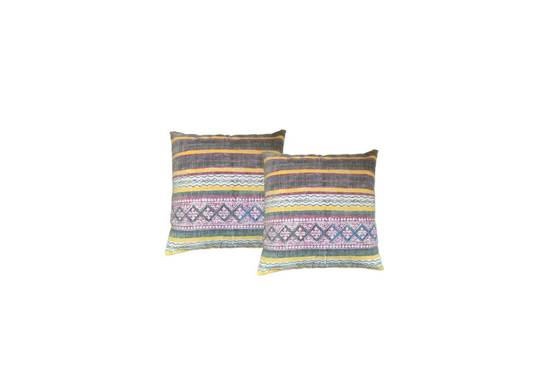 Throw pillow | Ibiza Kelim print yellow L75xW75