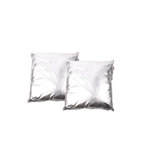 Sierkussen | Metallic zilver L50xB50