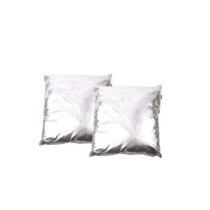 Sierkussen | Metallic zilver L50xB50