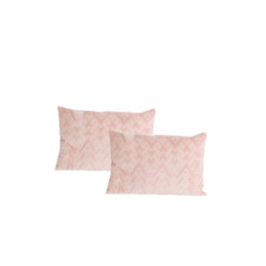 Sierkussen | Oud roze met print L60xB40