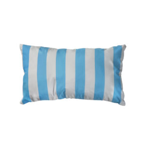 Sierkussen | Rechthoekig strepen wit blauw L45xB30