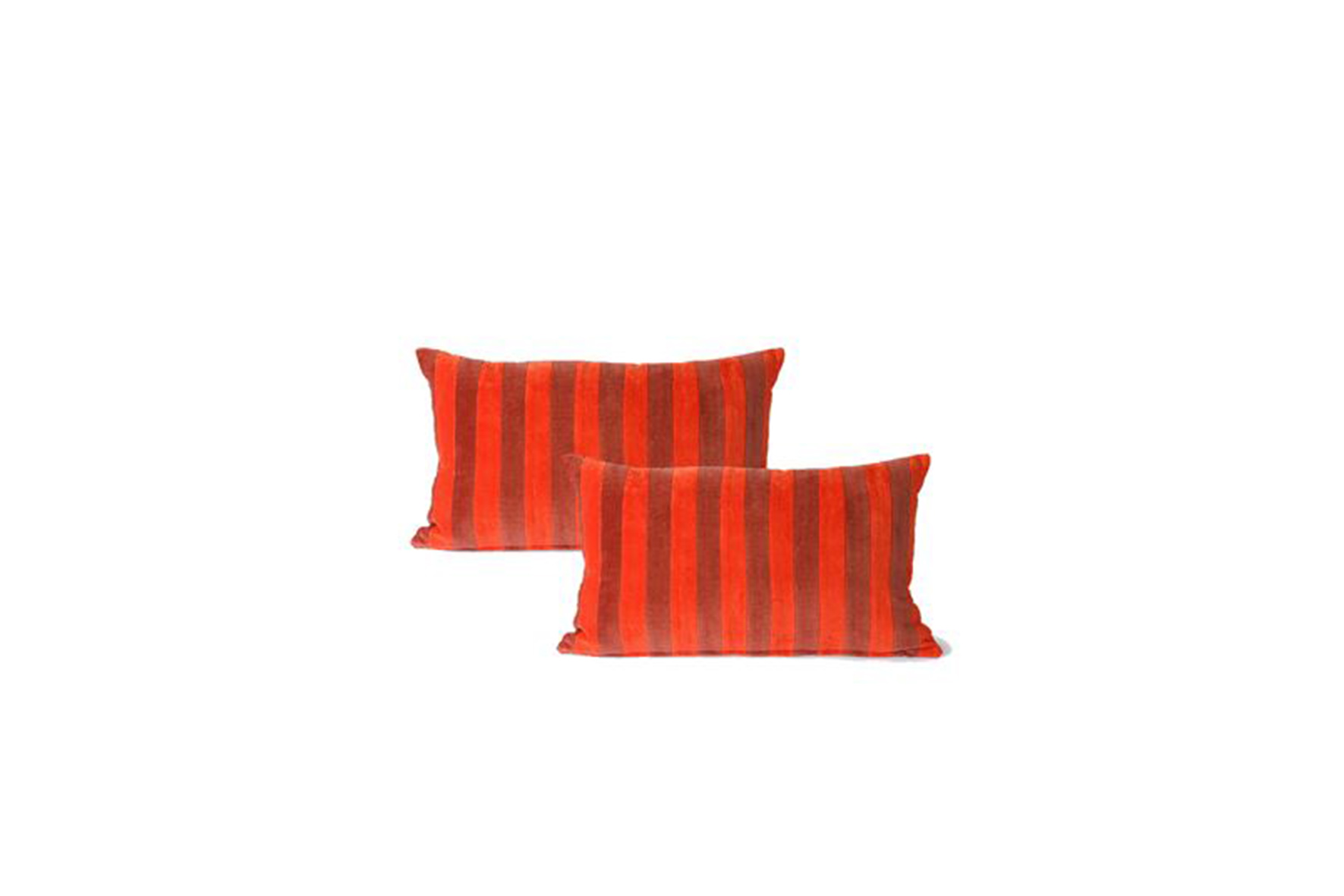 Throw Pillow | Red/bordeaux striped L50xW30