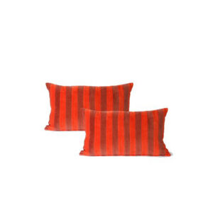 Sierkussen | Rood/bordeaux gestreept L50xB30