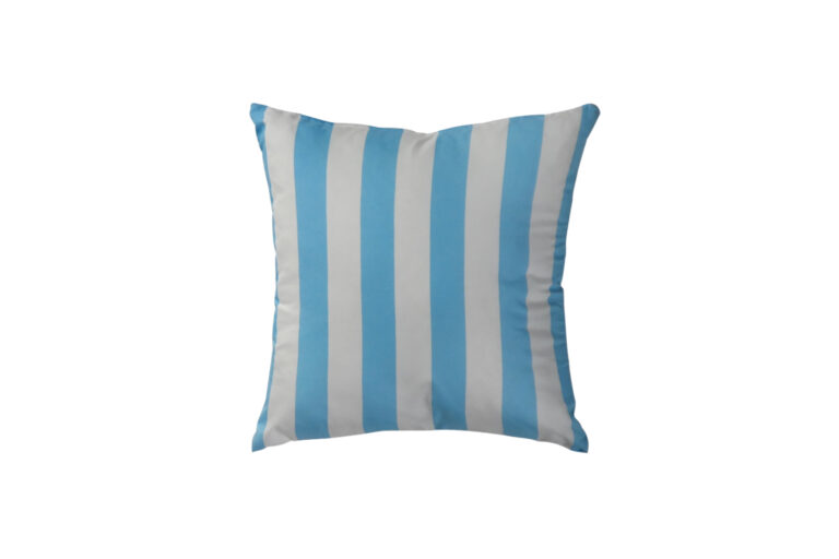 Sierkussen | Vierkant strepen wit blauw L30xB30