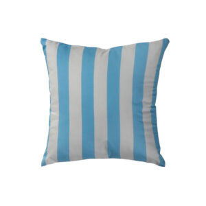 Sierkussen | Vierkant strepen wit blauw L30xB30