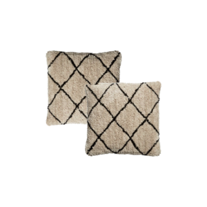 Sierkussen | Wit/zwart zigzag L45xB45