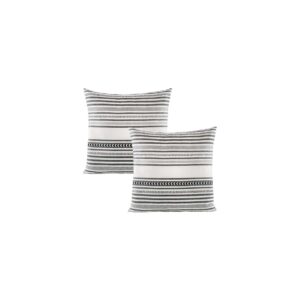 Sierkussen | Zwart/off-white L60xB60