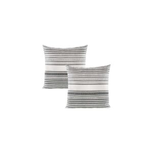 Sierkussen | Zwart/off-white L60xB60