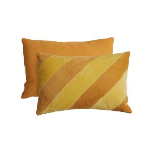 Sierkussen | Oranje/geel diagonale streep L40xB60