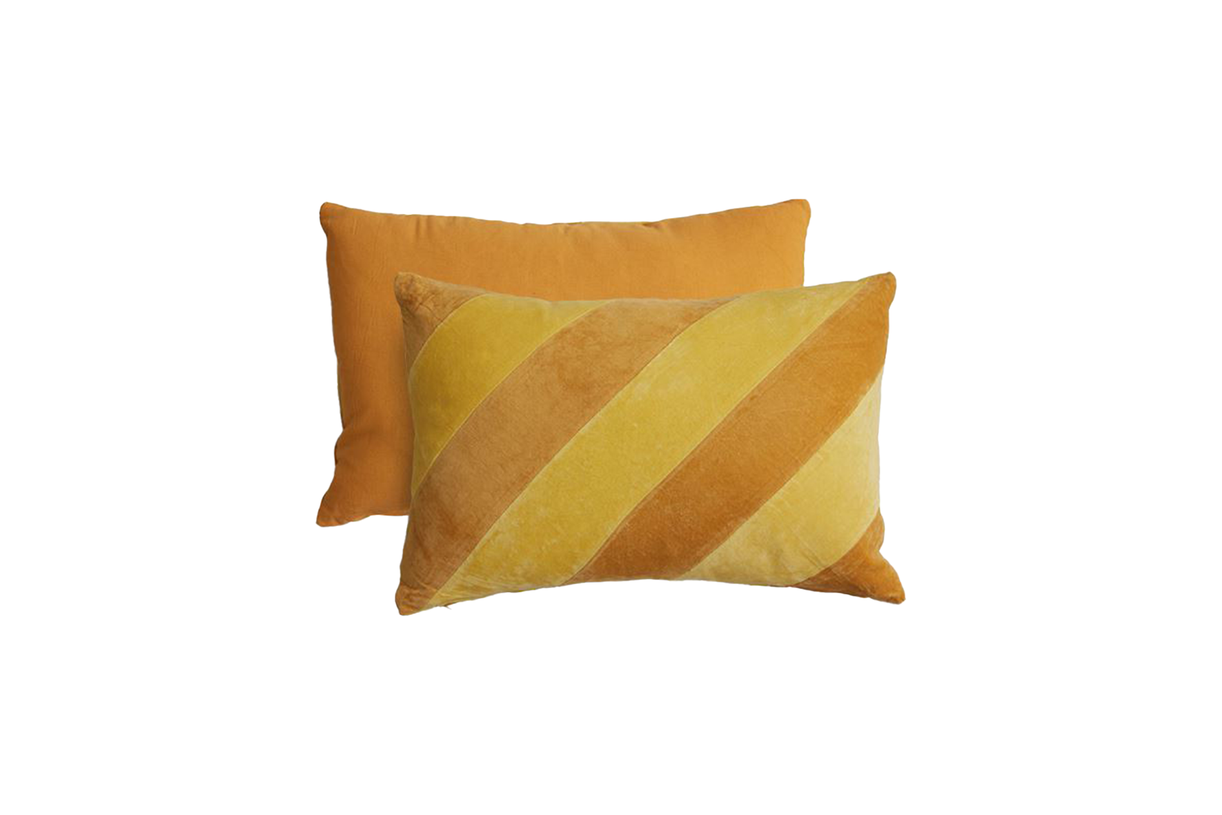 Throw Pillow | Orange/yellow diagonal stripe L50xW30
