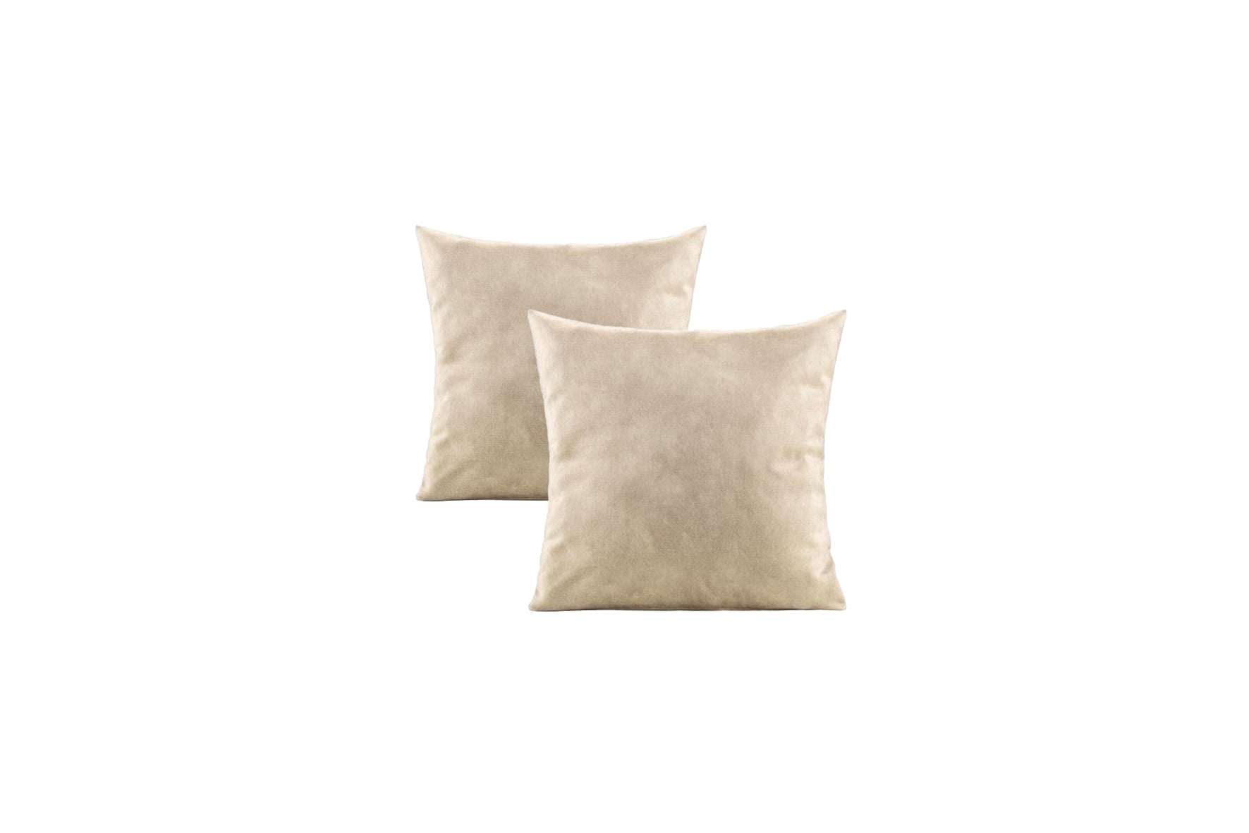 Throw pillow | Velours beige L45xW45