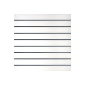 Slatwall wandpaneel mat wit L120xB120